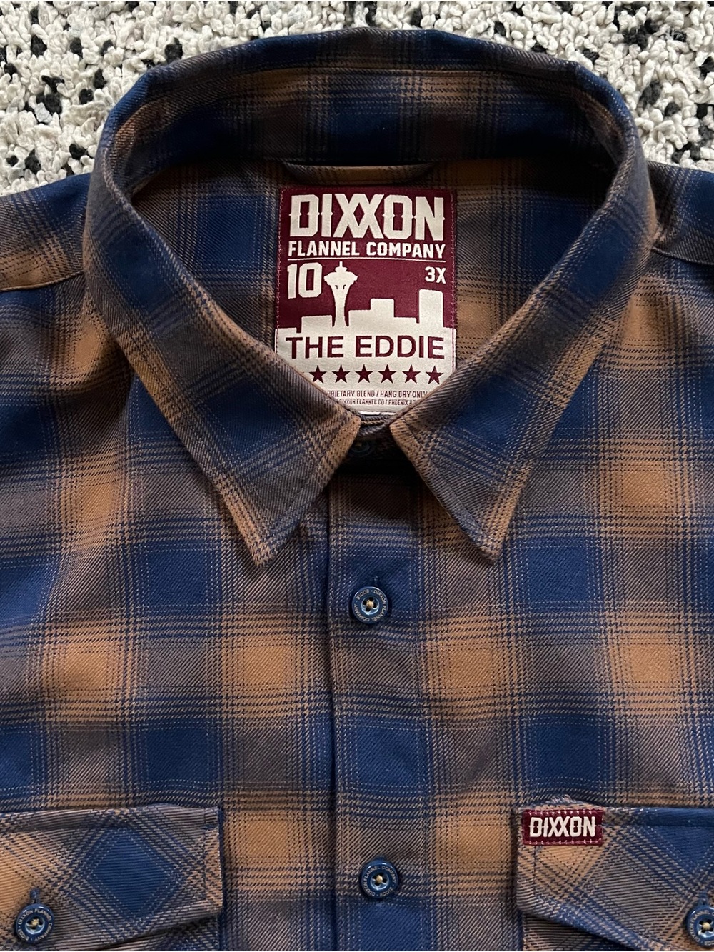 DIXXON Flannel Co The Eddie Plaid Flannel Shirt Blue Brown Button Down Men’s 3XL